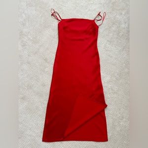 Express Red Satin Dress XSmall